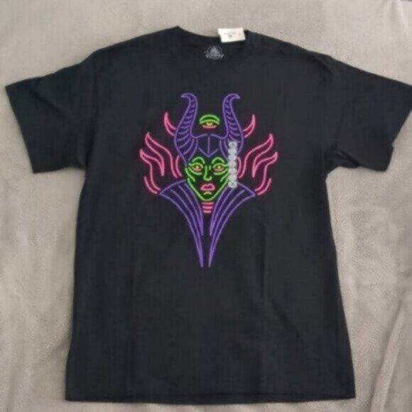 Maleficent Neon T-Shirt Sleeping Beauty Official Disney NWT Adult Shirt - Picture 2 of 6